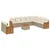 Produktbild 2 för Loungegrupp för trädgården m. dynor 11 delar beige konstrotting