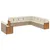 Produktbild 2 för Loungegrupp för trädgården m. dynor 11 delar beige konstrotting