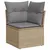 Produktbild 4 för Matgrupp för trädgården med dynor 8 delar beige konstrotting