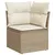 Produktbild 4 för Soffgrupp för trädgården med dynor 9 delar beige konstrotting