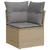 Produktbild 4 för Matgrupp för trädgården med dynor 7 delar beige konstrotting