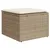 Produktbild 5 för Matgrupp för trädgården med dynor 8 delar beige konstrotting