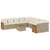 Produktbild 2 för Loungegrupp för trädgården m. dynor 11 delar beige konstrotting