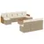Produktbild 2 för Loungegrupp för trädgården m. dynor 11 delar beige konstrotting