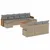 Produktbild 2 för Loungegrupp för trädgården m. dynor 11 delar beige konstrotting