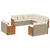 Produktbild 2 för Loungegrupp för trädgården m. dynor 11 delar beige konstrotting
