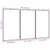 Produktbild 7 för Magnetisk whiteboard hopfällbar 180x100x1,7 cm aluminium