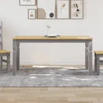 Matbord Corona grå 160x80x75 cm massiv furu