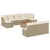 Produktbild 2 för Loungegrupp för trädgården m. dynor 11 delar beige konstrotting