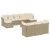 Produktbild 2 för Loungegrupp för trädgården m. dynor 11 delar beige konstrotting