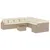 Produktbild 2 för Loungegrupp för trädgården m. dynor 11 delar beige konstrotting