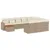 Produktbild 2 för Loungegrupp för trädgården m. dynor 11 delar beige konstrotting