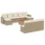 Produktbild 2 för Loungegrupp för trädgården m. dynor 11 delar beige konstrotting