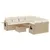 Produktbild 2 för Soffgrupp för trädgården med dynor 9 delar beige konstrotting