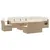 Produktbild 2 för Loungegrupp för trädgården m. dynor 11 delar beige konstrotting