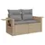 Produktbild 9 för Loungegrupp för trädgården m. dynor 11 delar beige konstrotting