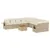 Produktbild 2 för Loungegrupp för trädgården m. dynor 11 delar beige konstrotting
