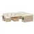 Produktbild 2 för Loungegrupp för trädgården m. dynor 11 delar beige konstrotting