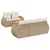 Produktbild 2 för Soffgrupp för trädgården med dynor 6 delar beige konstrotting