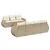 Produktbild 2 för Matgrupp för trädgården med dynor 8 delar beige konstrotting
