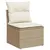 Produktbild 5 för Matgrupp för trädgården med dynor 7 delar beige konstrotting