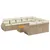 Produktbild 2 för Loungegrupp för trädgården m. dynor 11 delar beige konstrotting