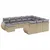 Produktbild 2 för Loungegrupp för trädgården m. dynor 11 delar beige konstrotting