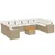Produktbild 2 för Loungegrupp för trädgården m. dynor 11 delar beige konstrotting