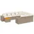 Produktbild 2 för Loungegrupp för trädgården m. dynor 11 delar beige konstrotting
