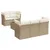 Produktbild 2 för Soffgrupp för trädgården med dynor 6 delar beige konstrotting
