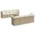 Produktbild 2 för Soffgrupp för trädgården med dynor 9 delar beige konstrotting