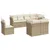 Produktbild 2 för Matgrupp för trädgården med dynor 8 delar beige konstrotting