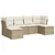 Produktbild 2 för Soffgrupp för trädgården med dynor 6 delar beige konstrotting