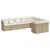 Produktbild 2 för Soffgrupp för trädgården med dynor 9 delar beige konstrotting
