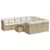 Produktbild 2 för Loungegrupp för trädgården m. dynor 11 delar beige konstrotting