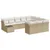 Produktbild 2 för Loungegrupp för trädgården m. dynor 11 delar beige konstrotting