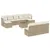 Produktbild 2 för Loungegrupp för trädgården m. dynor 11 delar beige konstrotting