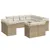 Produktbild 2 för Loungegrupp för trädgården m. dynor 11 delar beige konstrotting