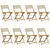 Produktbild 2 för Hopfällbara trädgårdsstolar 8 st beige konstrotting/massivt trä