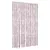 Produktbild 2 för Insektsgardin silvergrå och rosa 118x220 cm chenille