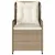 Produktbild 5 för Justerbara trädgårdsstolar 2 st beige konstrotting