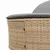 Produktbild 7 för Dubbel solsäng med dynor beige konstrotting