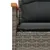 Produktbild 7 för Trädgårdsbänk med dynor 116x62,5x74 cm grå konstrotting
