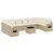 Produktbild 2 för Loungegrupp för trädgården m. dynor 11 delar beige konstrotting