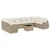 Produktbild 2 för Loungegrupp för trädgården m. dynor 11 delar beige konstrotting
