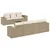 Produktbild 2 för Matgrupp för trädgården med dynor 8 delar beige konstrotting