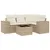 Produktbild 2 för Soffgrupp för trädgården med dynor 5 delar beige konstrotting
