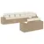 Produktbild 2 för Matgrupp för trädgården med dynor 8 delar beige konstrotting