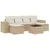 Produktbild 2 för Matgrupp för trädgården med dynor 7 delar beige konstrotting