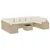 Produktbild 2 för Loungegrupp för trädgården m. dynor 11 delar beige konstrotting